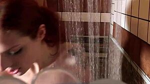 Spy Cam Captures Scarlett Mae in Shower Showing Naked Tits and Ass. Redhead Teases with Tight Natural Body in Bathroom.