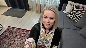 blonde milf housewife craves fucking from stepson in homemade session