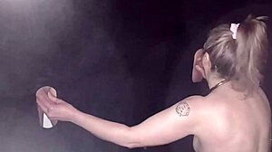 why is this french housewife offered as bound slave at gloryhole club