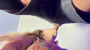 Watch me deepthroat big daddy with gagging and choking! Then facial fuck this petite blonde wife swallowing cum in homemade POV.