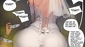 Intense facesitting farting feet fetish in bondage mummification