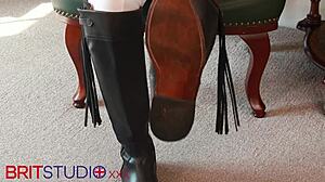 Polish Victorias Shiny Riding Boots Until You Swallow Your Own Cum Load