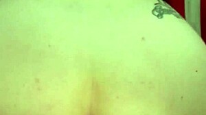 Blonde woman desires intense encounter with large partner from behind.