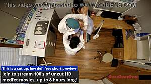 Hey, Tampa university entrance physical with Lilly Hall in leggings and gloves 😏