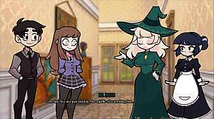 maeve explores public academy in outdoor cartoon adventure