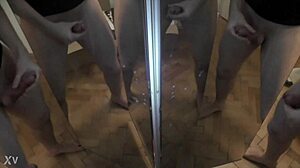 He set up mirrors to multiply his cock into six, leading to an intense CUMSHOT scene.