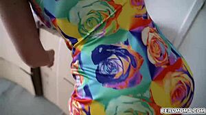 Horny stepmom Savana Styles rides stepson with big tits deepthroat in garage fuck