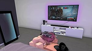 Roblox Character Gives A Quick Blowjob Leading To Cum In Mouth Finish