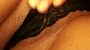 Watch This Close Up! Hot Brunette Masturbates Wildly and Soaks Her Panties Wet!