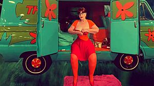 What if Granny Velma Dinkley gets haunted by a mystery fuck ending in creampie?