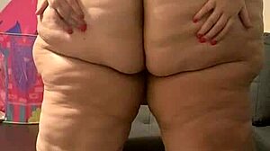 मोटी कर्वी औरत अपनी उभरी गांड दिखा रही है