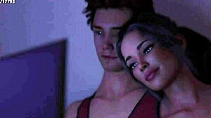 Stepson Encounters Baddies Stepmom and Stepsister in Stockings and Lingerie