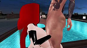 unexpected encounter with busty little red riding hood in rough setting