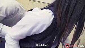 i'm japanese brunette office lady yui watanabe having hard sex with colleague uncensored in office