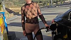 Exhibitionist Flashes Boldly At Busy Petrol Station In Broad Daylight