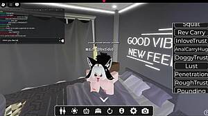 White slut takes intense fucking from massive BBC in Roblox scenario