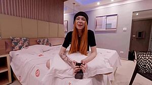 Delicate Redhead Latina Teen Initiates Porn Modeling Career With Skinny Body, Small Tits, And Doggystyle Casting In Backstage Interview Ft Tura