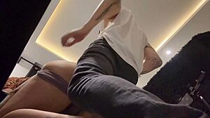 I just bent over my Colombian stepdaughter in doggystyle and creampied her tight pussy by accident