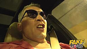 personal-error fake hostel brunette backpacking babe with nice natural tits picked up on road journey... sucks cock in car before getting fucked all around hostel, whoa