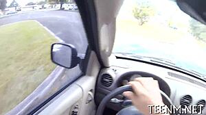 used teen lucy tyler handles money exchange on street