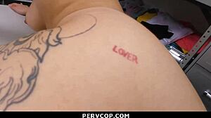 Loss prevention officer suspects Kiana Kumani of shoplifting and fucks her hard!