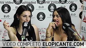 Bisexual Lesbians Kiss And Play With Lollipop