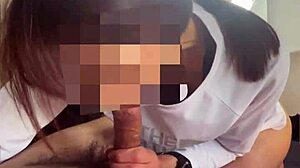 Japanese Former Model Gives Deep Blowjob In Car