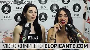 Bisexual Lesbians Kiss And Play With Lollipop