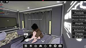 White slut takes intense fucking from massive BBC in Roblox scenario