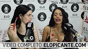 Bisexual Lesbians Kiss And Play With Lollipop