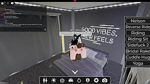 White slut takes intense fucking from massive BBC in Roblox scenario