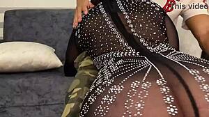 Stepsister's Boyfriend Fucks Latina Bbw Ass In Kitchen While She Masturbates