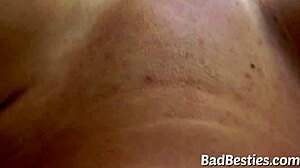 Lesbian sluts enjoy eating pussy after swimming