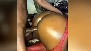 Ebony britanique potelée with gros cul gets fucked by ami for noel!