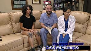 Experience Dr Tampa's Tampa University Entrance Physical With Nicole Luva - Tickling Fetish In Latex Skirt And Gloves!