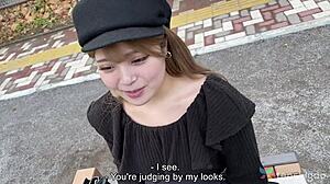 keiko strips down in tokyo hotel for first-time stranger fuck