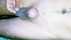 Horny wife in dress gives mind-blowing boner massage then fingers her big ass outdoors.