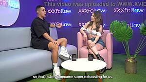 Hot Interview Ends In Wild Threesome! Latina Milf Subdued By Maxx Betancur And Mercilessly Kissed By Presenter