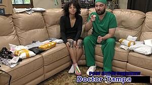 Experience Dr Tampa's Tampa University Entrance Physical With Nicole Luva - Tickling Fetish In Latex Skirt And Gloves!