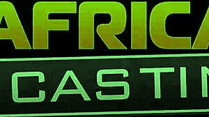 Big tits African babe contrasts with American guy by giving intense blowjob and licking at homemade casting interview