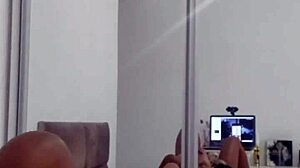 me exibindo para fã na internet com mature milf flashing in lingerie 😈 he punheta hard and i gozar gostoso parte 2