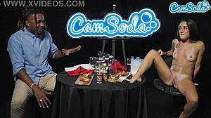 Sexy Petite Milf Pours Flaming Hot Sauce on Pussy Lips in BBC Challenge Parody