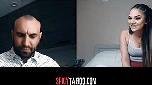 horny stepdaughter has naughty video call with stepdad showing teen reality webcam masturbation and taboo uncle fantasies