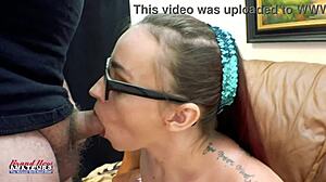 Hey, check out petite redhead Olivia X masturbating then sucking cock for deep banging with facial cumshot.