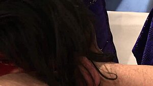 black chick with big boobs rides cowgirl on big white cock for facial cumshot