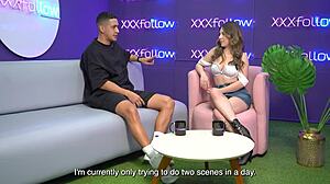 Hot Interview Ends In Wild Threesome! Latina Milf Subdued By Maxx Betancur And Mercilessly Kissed By Presenter