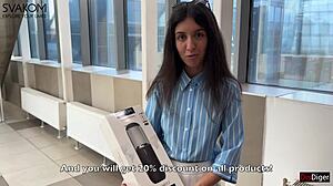 Amateur Babe Gets Powerful Cumshot from Svakom Alex Neo 2 Toy in Outdoor Handjob Jerking