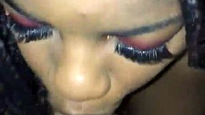 oh wow, that cumshot landed right on her small tits after the blowjob, he said with a grin