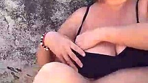 i love exibicionismo na praia with my big natural tits and huge nipples showing off