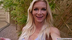 A lesbian milf dove fucking big tits bff